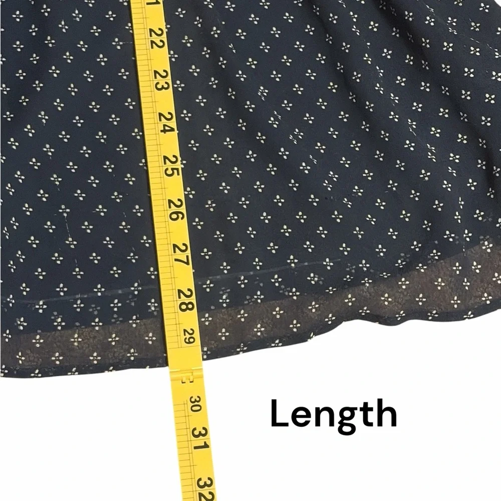 Charter Club Navy Printed Chiffon Tunic - Picture 7 of 8